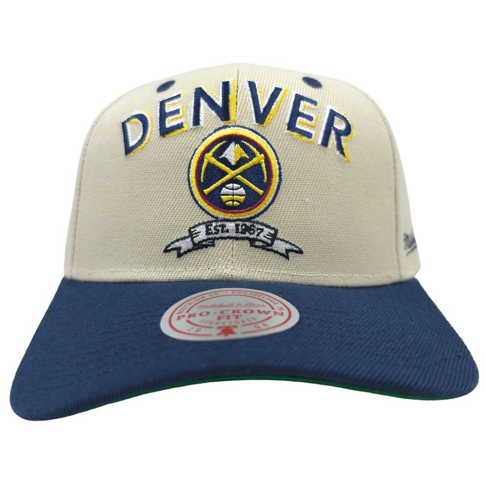 Denver Nuggets Mitchell & Ness NBA Pro Fit Snapback Hat Cap 2023‎ Champions NWT